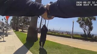 New bodycam video shows fatal police shooting of armed man in busy Santa Monica park