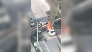 4 people hospitalized after crane collapses in Brickell area of Miami, Florida.