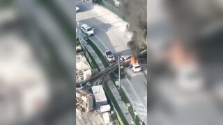 4 people hospitalized after crane collapses in Brickell area of Miami, Florida.