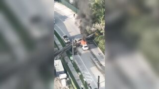 4 people hospitalized after crane collapses in Brickell area of Miami, Florida.