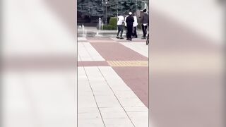 Clash between Ukrainians and Hasidic Jews in Uman, Ukraine.
