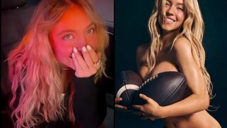 Sydney Sweeney was caught giving her reaction to the giant naked Novig Ad of her