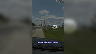 Officer Sneaks Up And Tackles Motorcycle Rider Who Fled From Crash Scene
