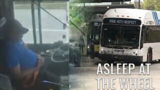 MARTA Bus driver seen on video appearing to doze while behind wheel moments before crash