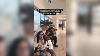 Fashion council president takes professional leave after grabbing PETA protester at fashion week