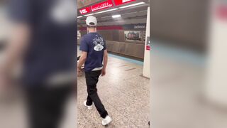 Never a dull moment on the red line.