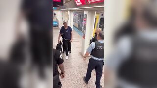 Never a dull moment on the red line.