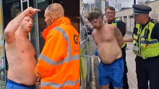 Drunk Thief Assaults Greggs Security Guard – Police Take Him Down with Chokehold