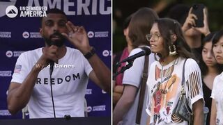 Myron gets into a heated debate with a raging leftist female student!