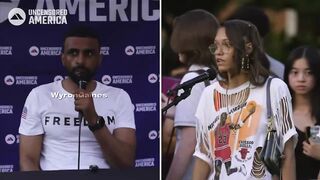 Myron gets into a heated debate with a raging leftist female student!