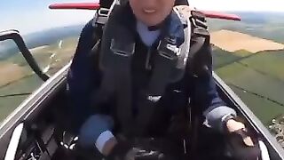 Female Pilot shows Skills after Canopy Detaches Right after Takeoff.