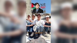 kids who were "genocided" in Gaza want to make sure that you're watching Tucker