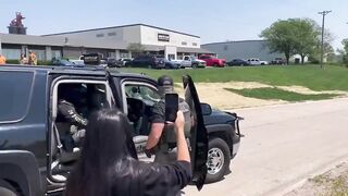 ICE raids Glenn Valley Foods and bystanders attempt to stop agents from leaving with the detainees