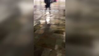 Sinkhole Opens Beneath Municipal Guard's Feet