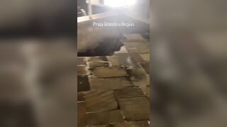 Sinkhole Opens Beneath Municipal Guard's Feet