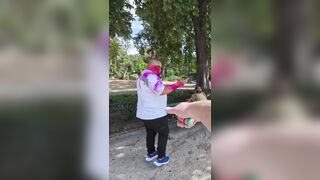Painting Scammers PINK in Paris