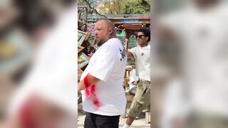 Painting Scammers PINK in Paris