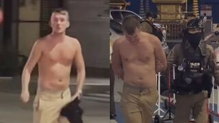 Drunk British tourist tackled by Thai police after he puncheda motorcyclist