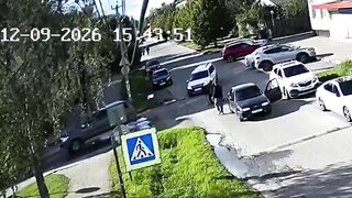 FAFO: Drunk Attacks Cars for No Reason… Driver Puts Him to Sleep