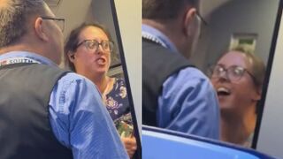 Karen Blocks the Aisle, Gets in Southwest Flight Attendant’s Face, and Screams He Assaulted Her Over a Checked Bag