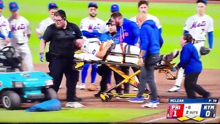 Why is a 5 foot fat woman in charge of lifting a professional athletes stretcher!