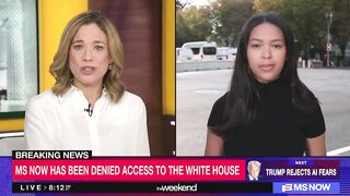 MSNOW reporter is currently melting down after the White House told her "your badge i