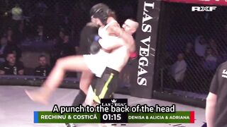 3-on-2 mixed-gender kickboxing