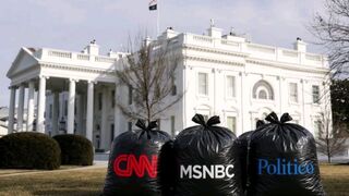 President Trump just posted this image of taking out the trash at the White House