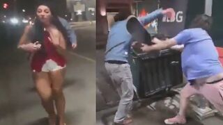 Kick Streamer Sogee and Alex Novell get into a street fight and hit the guy with the skateboard multiple times