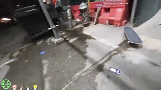 Kick Streamer Sogee and Alex Novell get into a street fight and hit the guy with the skateboard multiple times