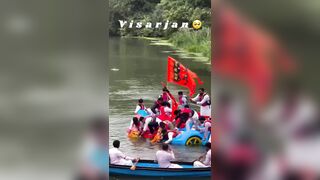 In Leicester, UK a group of Hindshits rented boats and threw several Ganesh statues i