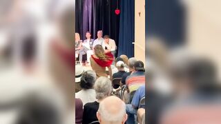 Homeless Santa Monica city council candidate storms stage in front of rivals