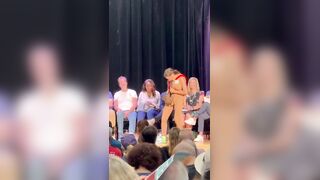 Homeless Santa Monica city council candidate storms stage in front of rivals