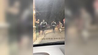 A gang fight broke out right in front of Chicago police