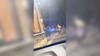 A gang fight broke out right in front of Chicago police