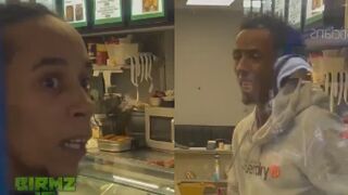 Culturally enriching knife vs fire extinguisher fight on Erdington High Street in Eng