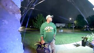 Ex's Tearful Nighttime Visit Caught on Ring Camera to fight her new man