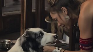 She thought she was entitled to pet him; the dog reminded her about personal bubbles.