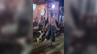 She thought she was entitled to pet him; the dog reminded her about personal bubbles.