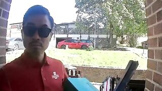DISGUSTING: Foreign Royal Mail worker SPITS on England flag