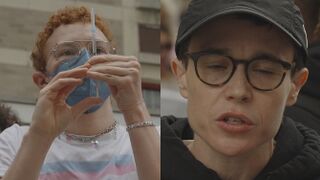 Trans activists and community members inject HRT outside NYU hospital