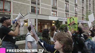 Trans activists and community members inject HRT outside NYU hospital