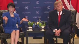 Hilarious moment as Japan PM Sanae Takachi just told the Fake News GET OUTOF THE ROOM