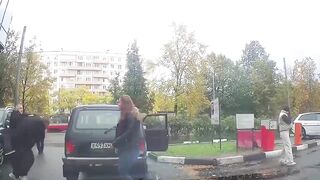 Another Day Another Road Rage In Russia: Driver Hits Woman After She Folds His Mirror, Gets Beaten by Her Boyfriend