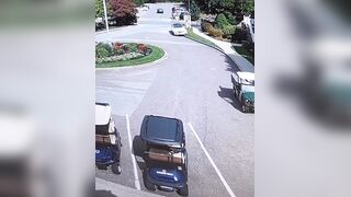 Mercedes plows into Brae Burn Country Club pro shop in Newton, Massachusetts