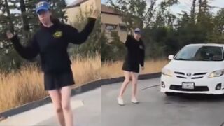 Karen Screams at Fuel Tank Driver for ‘Blocking’ Her Exit