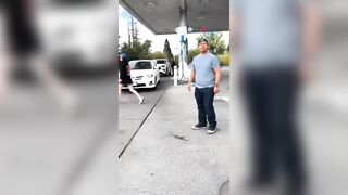 Karen Screams at Fuel Tank Driver for ‘Blocking’ Her Exit