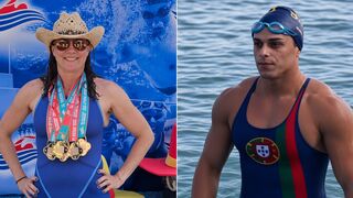 A NATIONALLY RANKED U.S. MASTERS SWIMMER LOST A WOMEN’S NATIONAL TITLE TO A MALE.