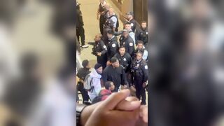 Things got heated in downtown Chicago as CPD faced off with a group of men