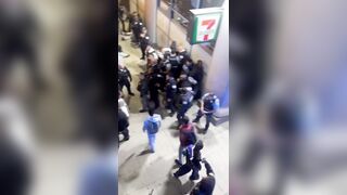 Things got heated in downtown Chicago as CPD faced off with a group of men